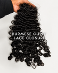 Burmese Curly HD Raw Lace Closure